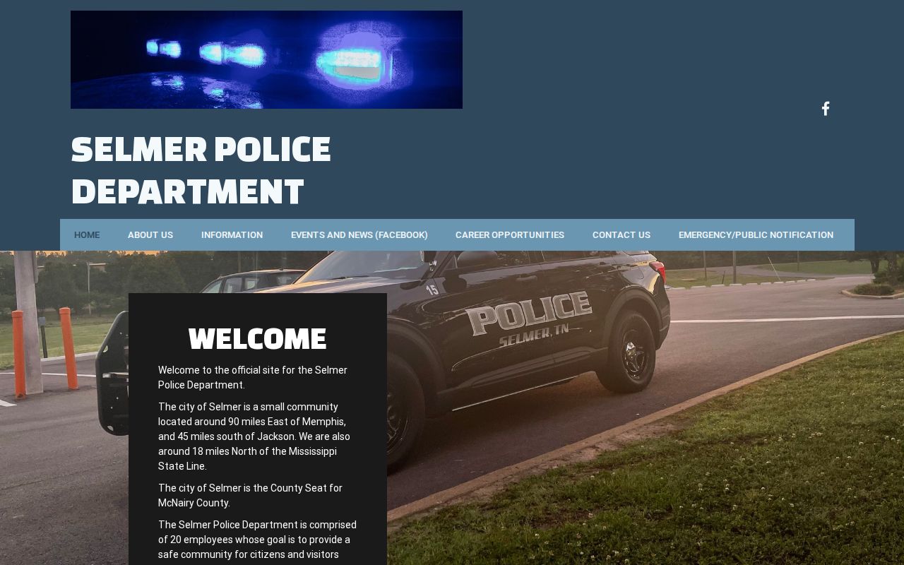 Selmer criminal records source at the Selmer Police Department